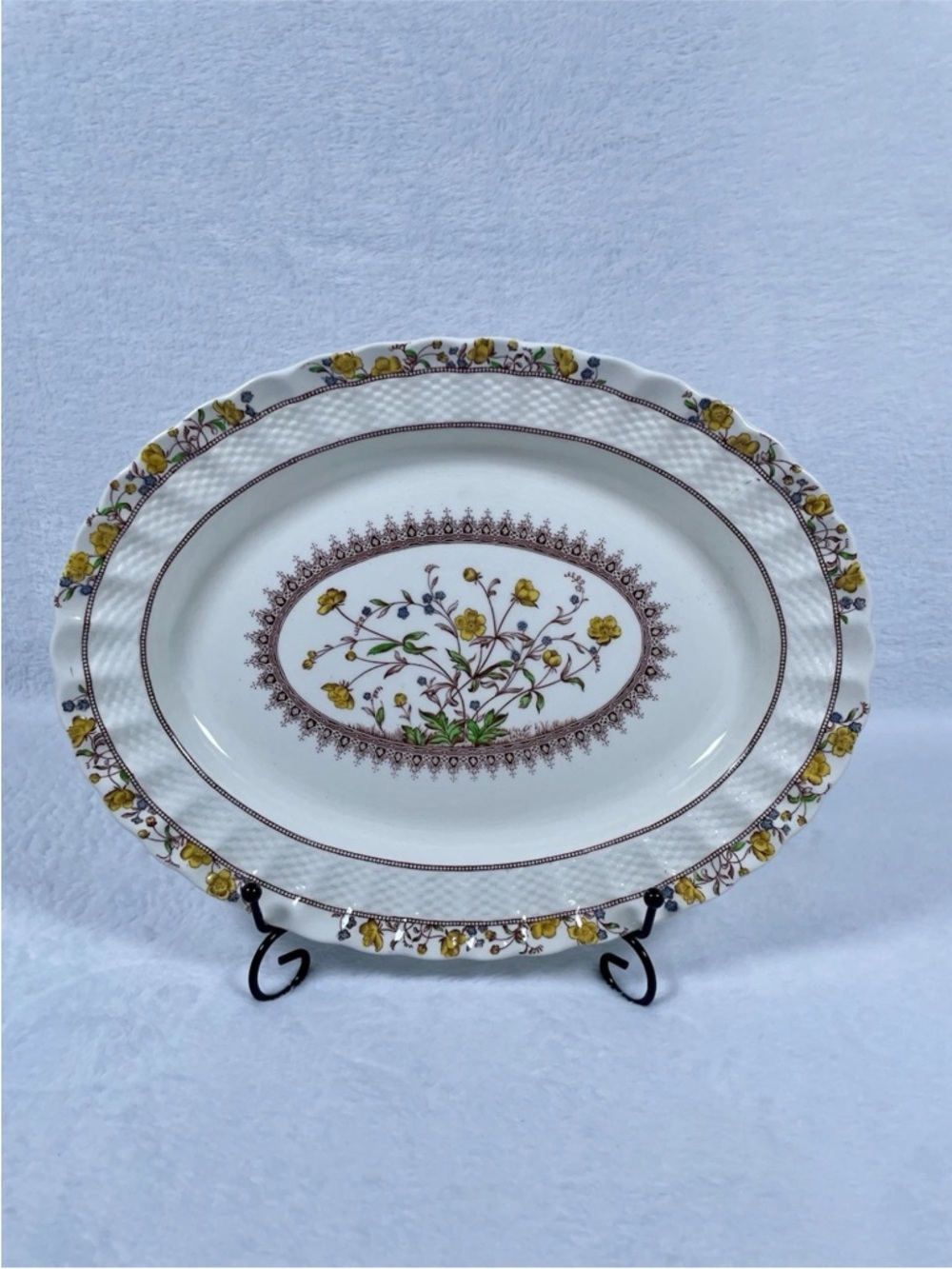 Vtg Copeland Spode BUTTERCUP Medium Oval Serving Platter 12 3/4" OLD BACKSTAMP